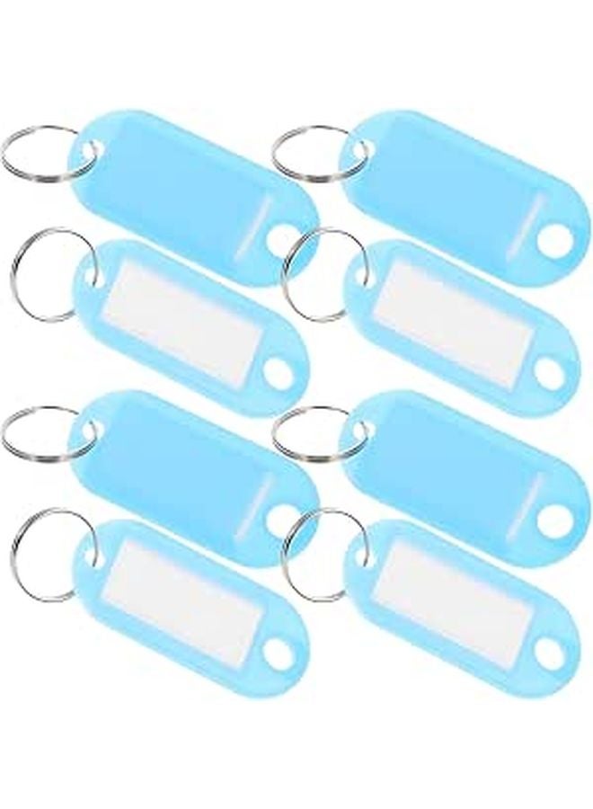 50 Pcs Sky Blue Luggage Key Tags With Writable Labels For Travel Suitcase Organization - Image 1