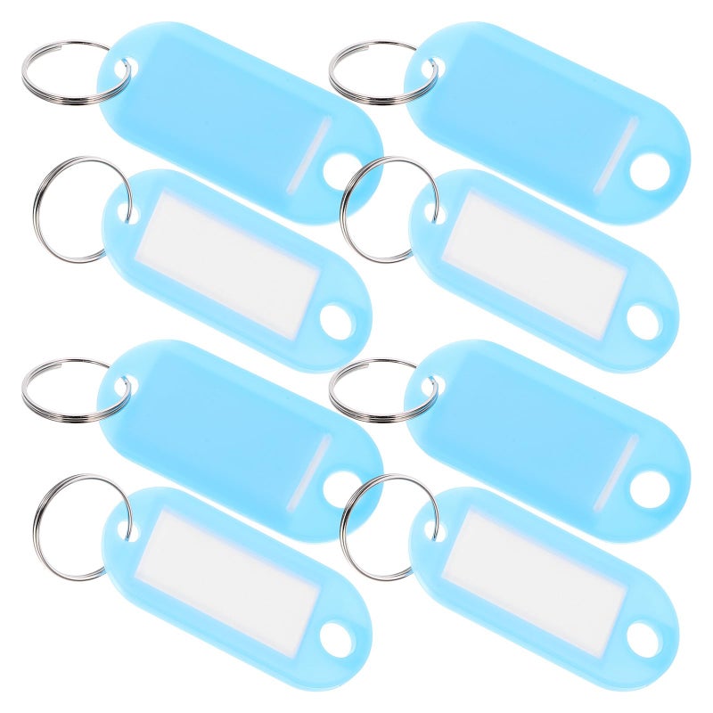 50 Pcs Sky Blue Luggage Key Tags With Writable Labels For Travel Suitcase Organization - Image 2