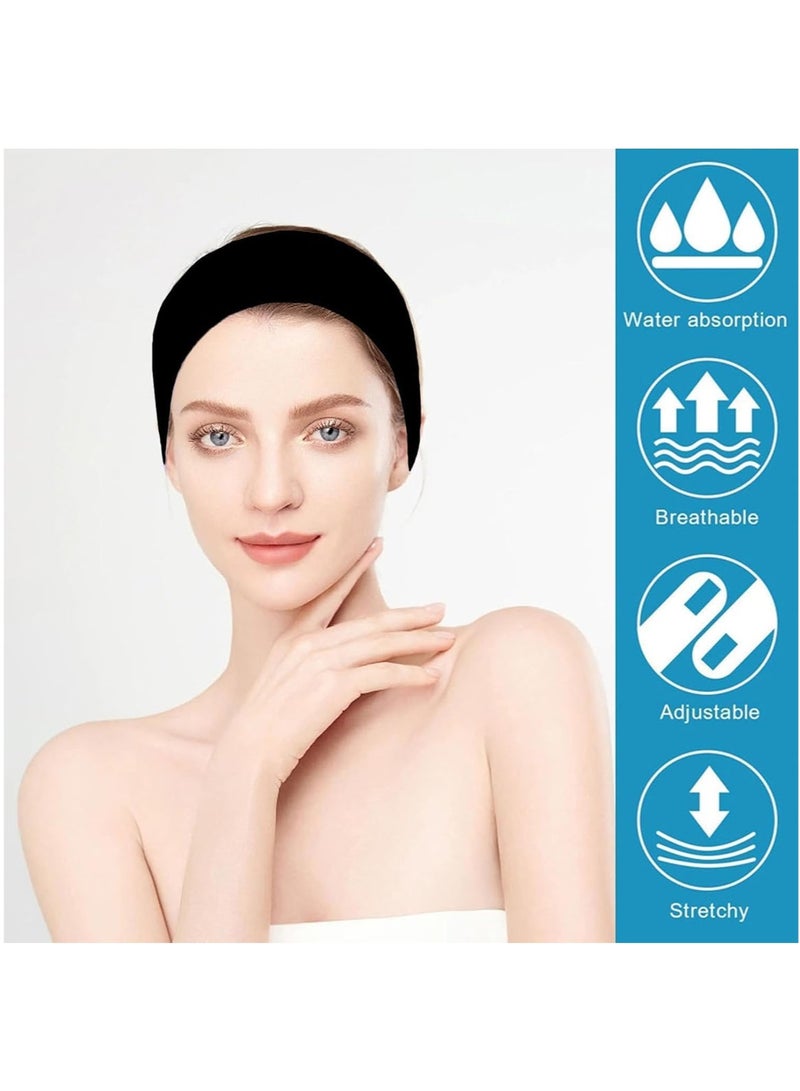 MarlaMall 3 Pack Spa Headband, Adjustableacial spa facial headband,Terry Cloth Stretch Hair Wrap with Magic Tape for Spa, Makeup, Shower & Sports - Image 5