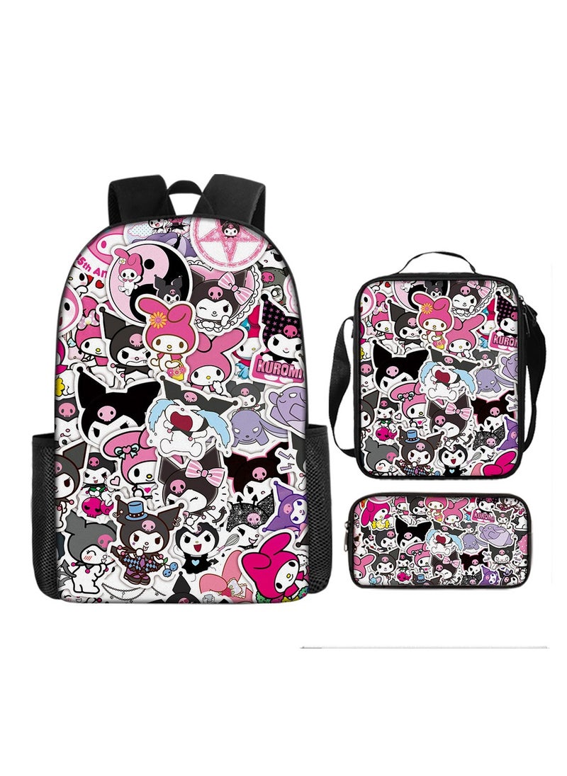 Generic - Cartoon anime backpack for primary and secondary school students, large capacity casual lightweight backpack, cartoon shoulder bag, pencil case, pencil case, and pencil case - Image 1