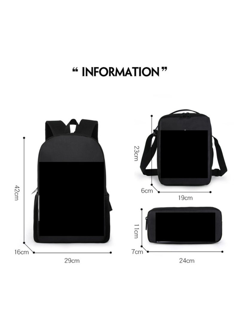Generic - Cartoon anime backpack for primary and secondary school students, large capacity casual lightweight backpack, cartoon shoulder bag, pencil case, pencil case, and pencil case - Image 1