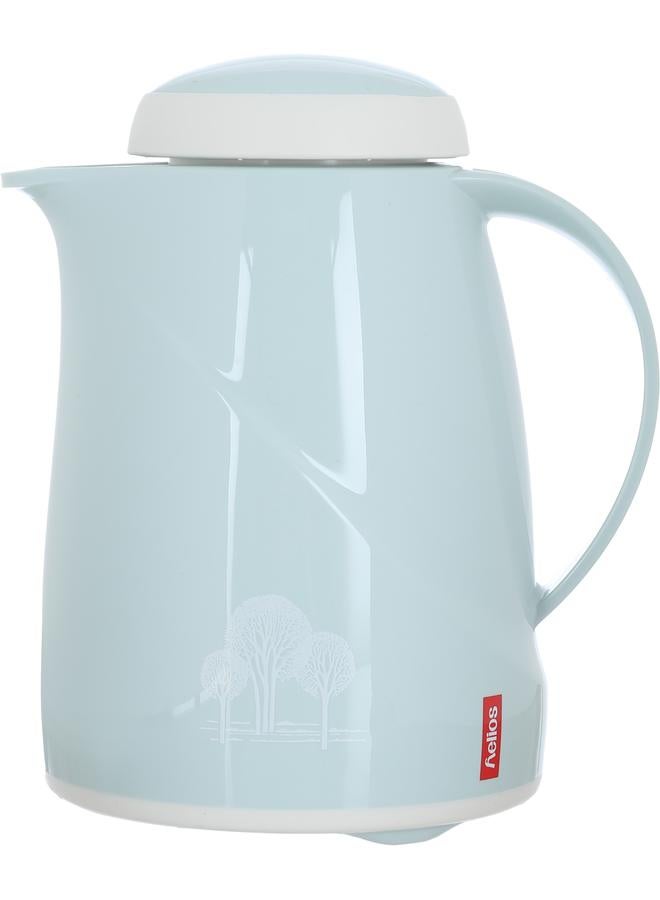 هيليوس ترمس بلاستيكي ألماني سعة 0.3 لتر بنقشة شجرة أزرق سماوي - Image 1