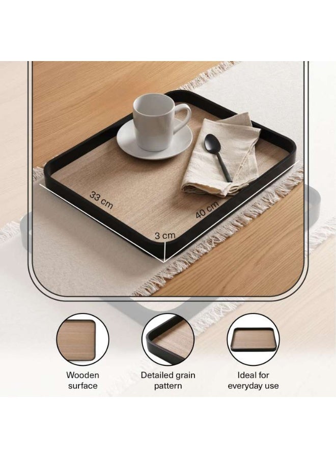 Pan Home Risa Wooden Tray 40x33x3cm - Natural - Image 4