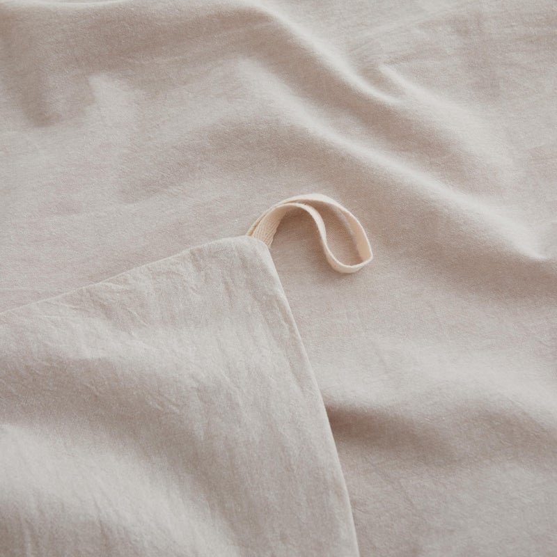 LOVQUE Bedding Duvet Cover Queen Size, 100% Washed Cotton Linen Like Natural Bedding Set with Zipper Closure (No Comforter), 90x90, Light Linen Grey - Image 4