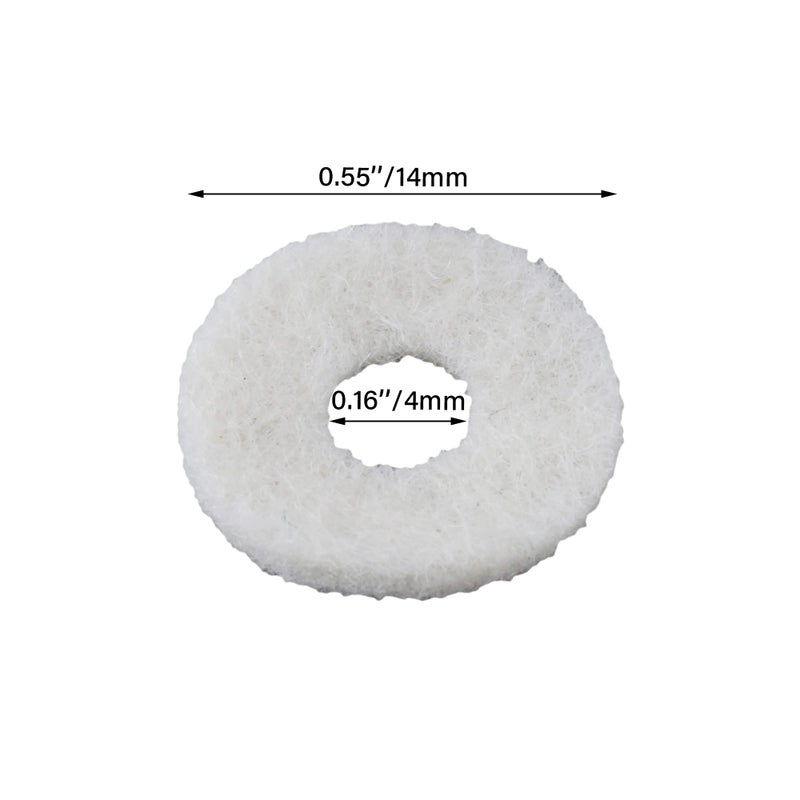 BQLZR Beige 12mm Dia Piano Felt Front Rail Regulating Punchings Keyboard Balance Washers Repair Parts Pack of 90 - Image 4