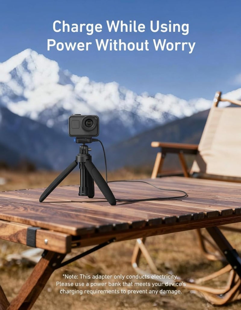 NALACAL حامل محول الشحن المغناطيسي للإصدار السريع لـ DJI Osmo Nano، قاعدة محول قابلة للطي مع فتحة برغي 1/4، ملحقات كاميرا متينة لسهولة التركيب والشحن - Image 4