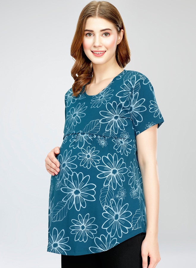 Zeyo Pure Cotton Floral Printed Top - Image 3