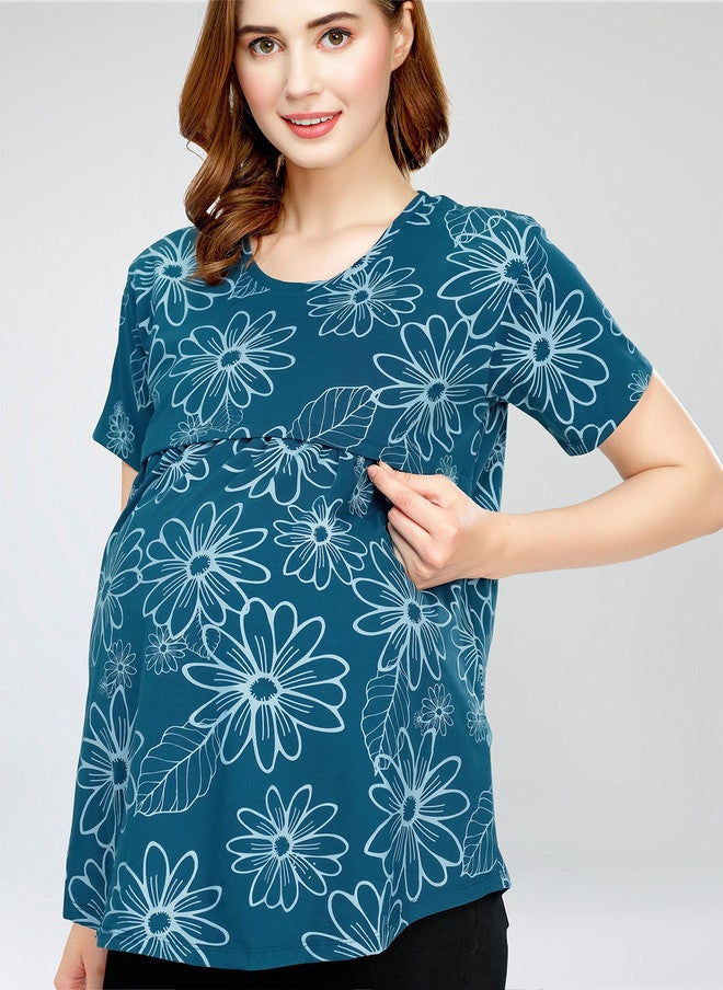 Zeyo Pure Cotton Floral Printed Top - Image 2