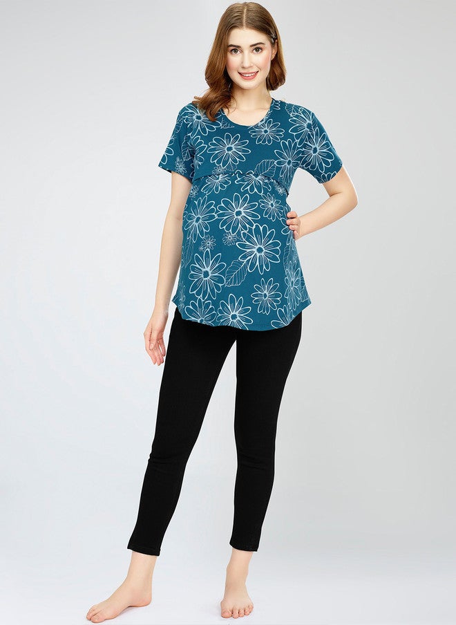 Zeyo Pure Cotton Floral Printed Top - Image 5