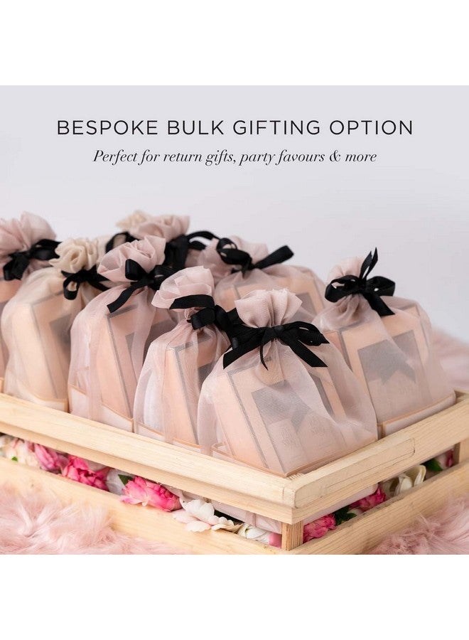 KIMIRICA Gift Set "Nothing But Love Duo" Potli For Family & Friends | Corporate Return Gifts For Employees, Men & Women | Romantic Notes Of Gardenia And Night Blooming Jasmine Shower Gel, Body Lotion With Loofah Inside (Pack Of 2) - Image 4