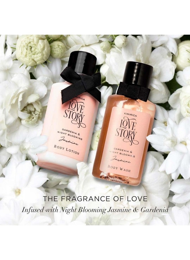 KIMIRICA Gift Set "Nothing But Love Duo" Potli For Family & Friends | Corporate Return Gifts For Employees, Men & Women | Romantic Notes Of Gardenia And Night Blooming Jasmine Shower Gel, Body Lotion With Loofah Inside (Pack Of 2) - Image 3