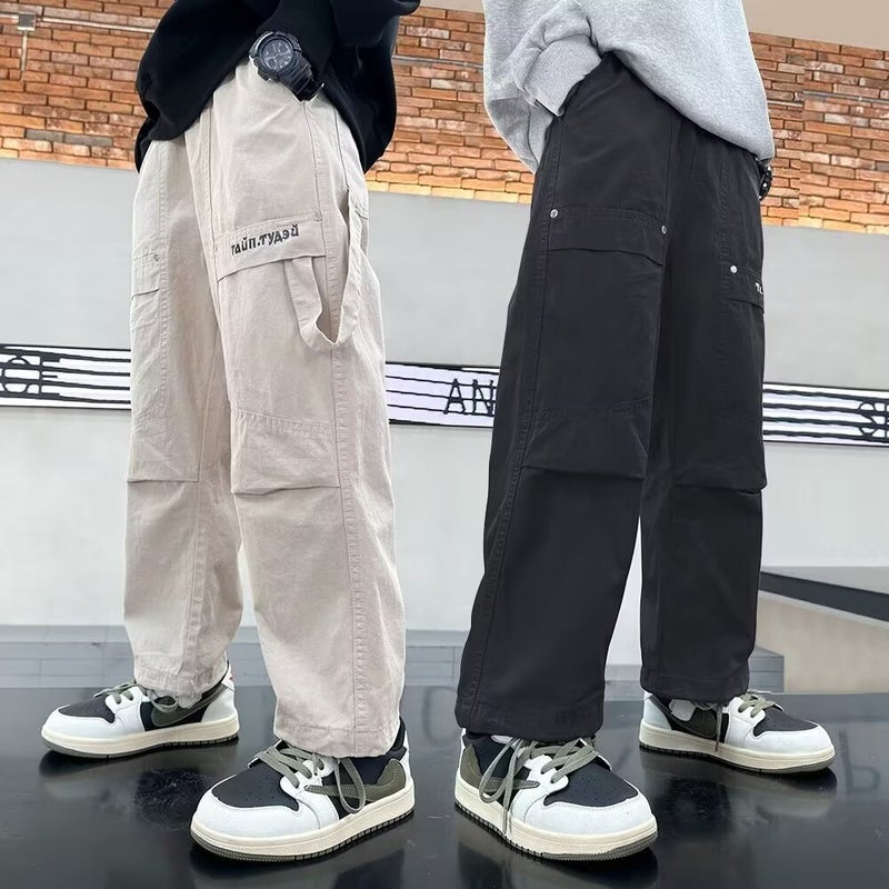 Children'S Wear Boys Autumn Foil Trousers Style Big Boy Handsome Fashion All-Match Casual Trendy - Image 4