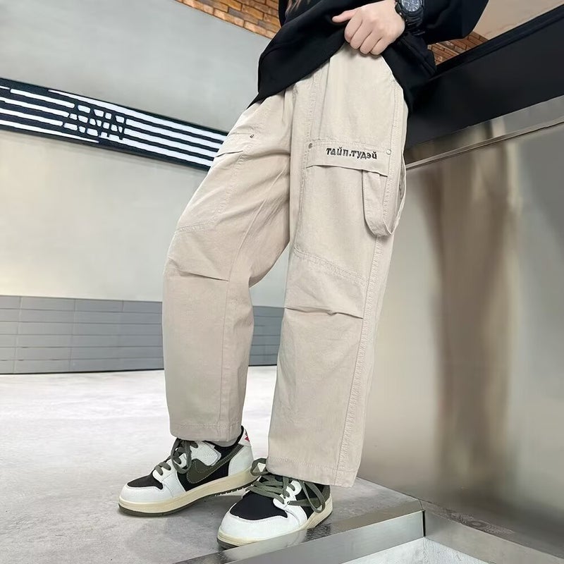 Children'S Wear Boys Autumn Foil Trousers Style Big Boy Handsome Fashion All-Match Casual Trendy - Image 2
