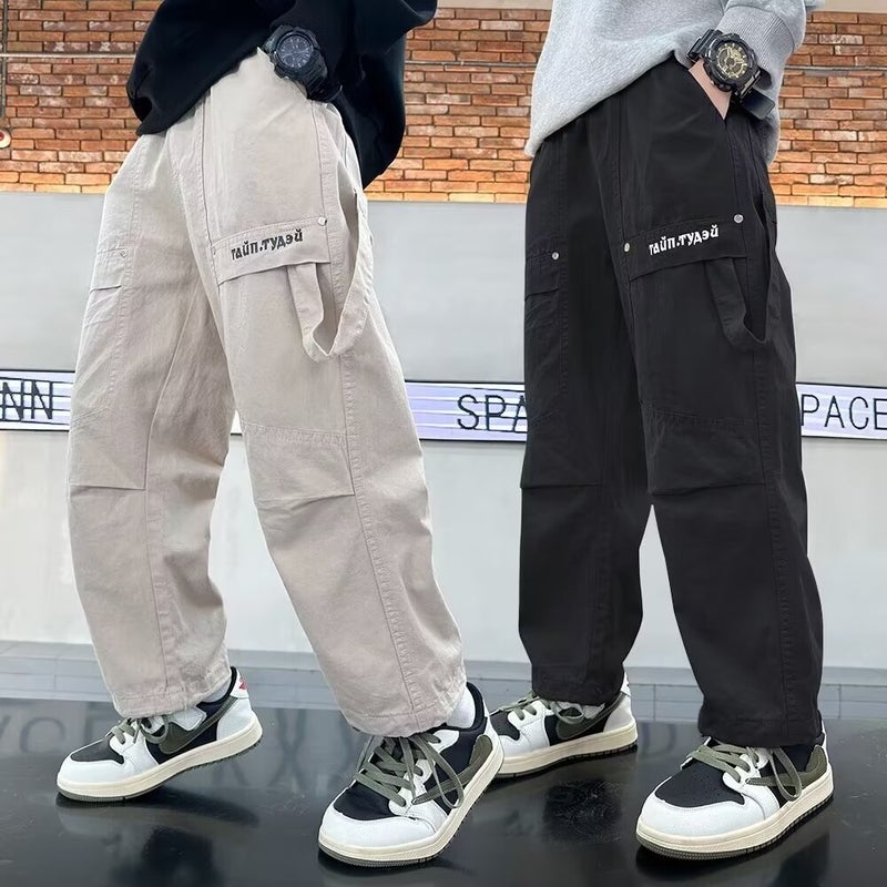 Children'S Wear Boys Autumn Foil Trousers Style Big Boy Handsome Fashion All-Match Casual Trendy - Image 3