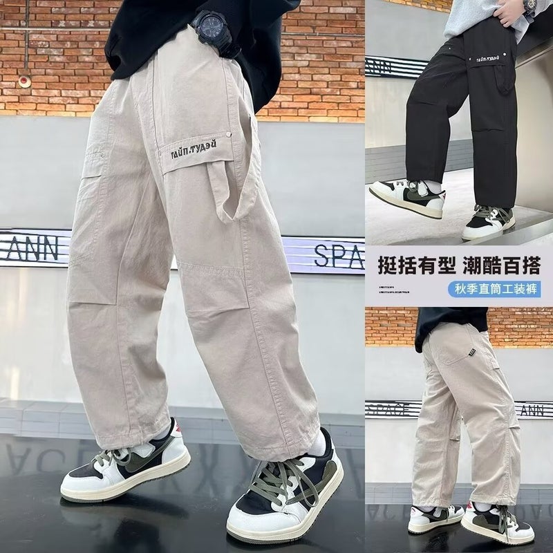 Children'S Wear Boys Autumn Foil Trousers Style Big Boy Handsome Fashion All-Match Casual Trendy - Image 5