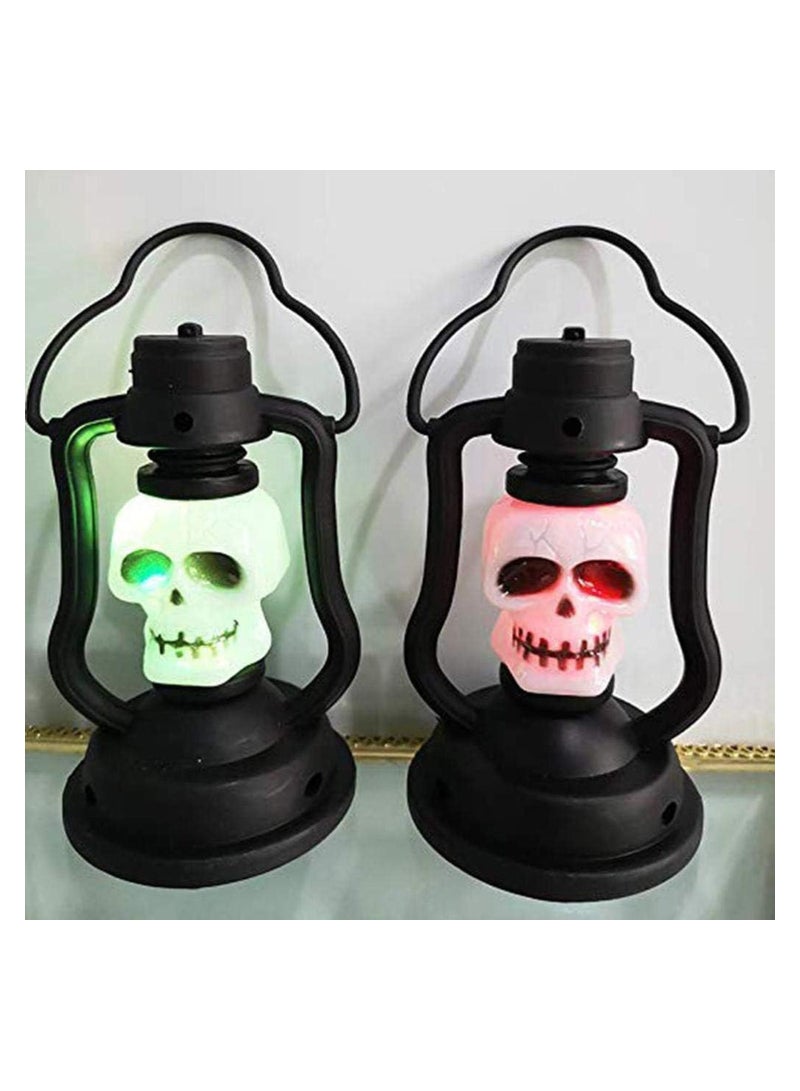SOLARAE Halloween Lantern Skeleton, Halloween Mini Skull Led Automatic Gradual Change Night Light Fully Automatic 7 Color Gradient Skull Hand Lamp Halloween Decor for Home - Image 3