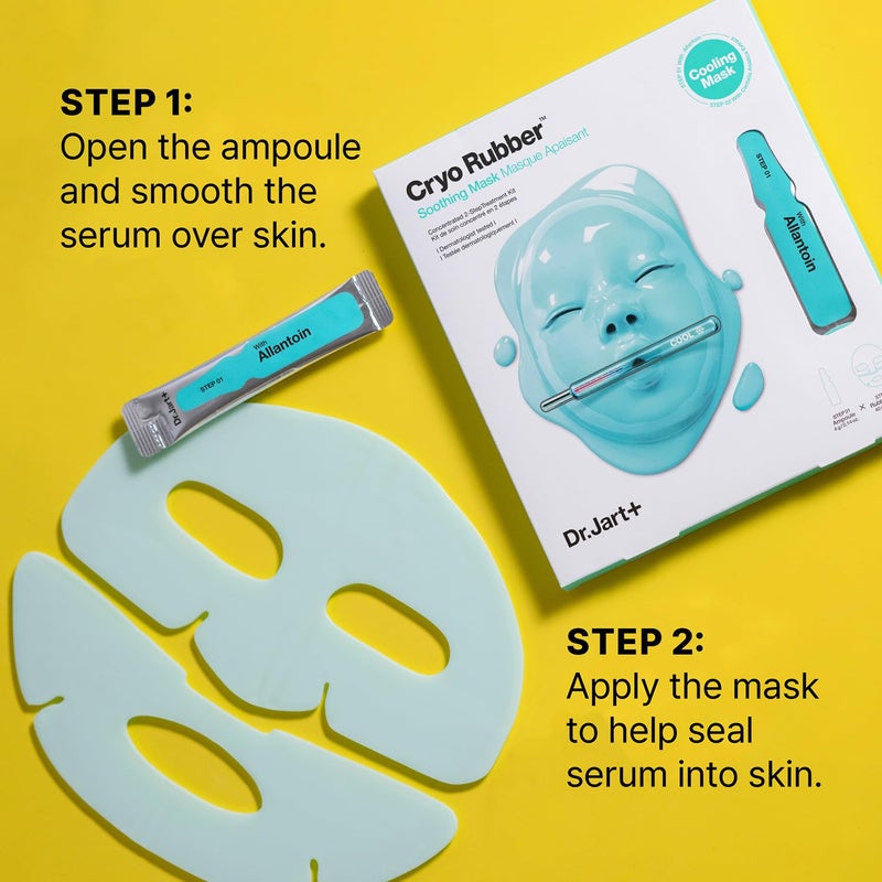 Dr.Jart+ Cryo Rubber Soothing Korean Face Mask | Hydrates and Reduces Redness | Korean Skin Care | Travel Size, 1 Pack - Image 3