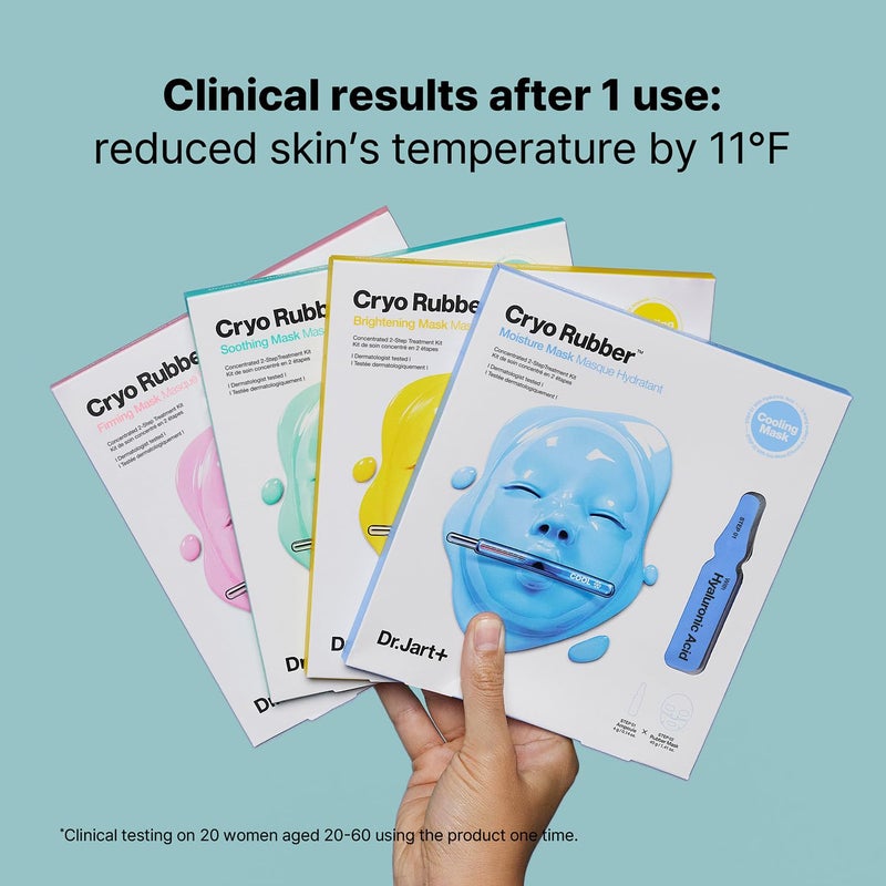 Dr.Jart+ Cryo Rubber Soothing Korean Face Mask | Hydrates and Reduces Redness | Korean Skin Care | Travel Size, 1 Pack - Image 5