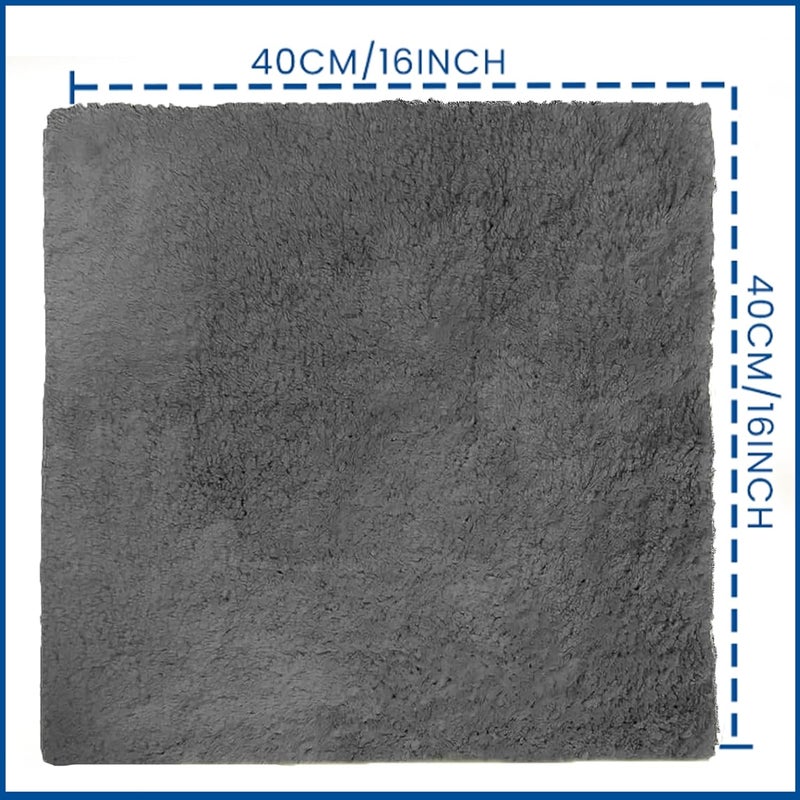 Towelogy® Super Absorbent Microfibre Cleaning Cloth - Grey (Set of 3) - Image 5