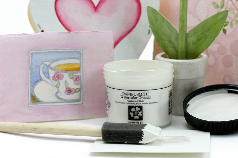 Daniel Smith Watercolor Ground, 4oz Jar, Pearlescent White, 284055013 - Image 2