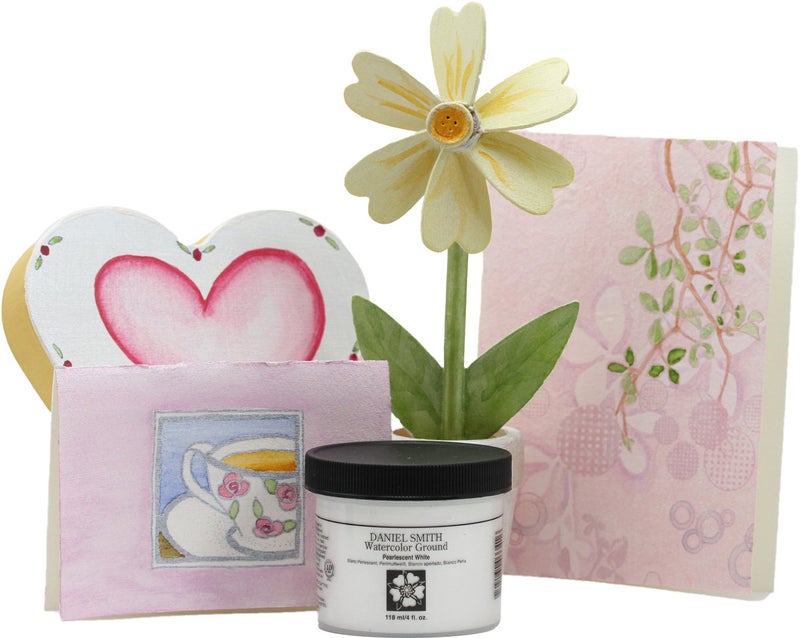 Daniel Smith Watercolor Ground, 4oz Jar, Pearlescent White, 284055013 - Image 3