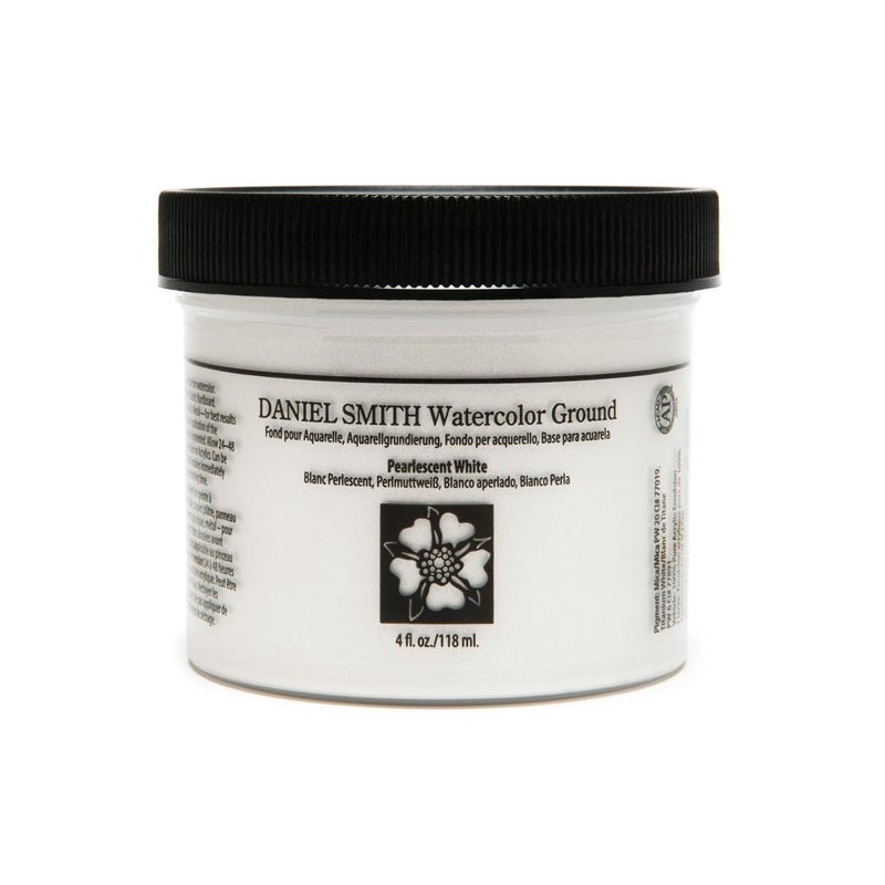 Daniel Smith Watercolor Ground, 4oz Jar, Pearlescent White, 284055013 - Image 1
