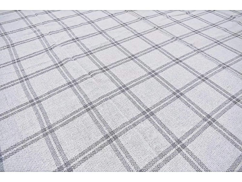 Homitecture Premium 125x150 cm Cotton Throw Blanket Soft Cozy Sofa and Couch Accent Trending Home Dcor for Extra Comfort Relaxation and Style White and Grey Check - Image 4