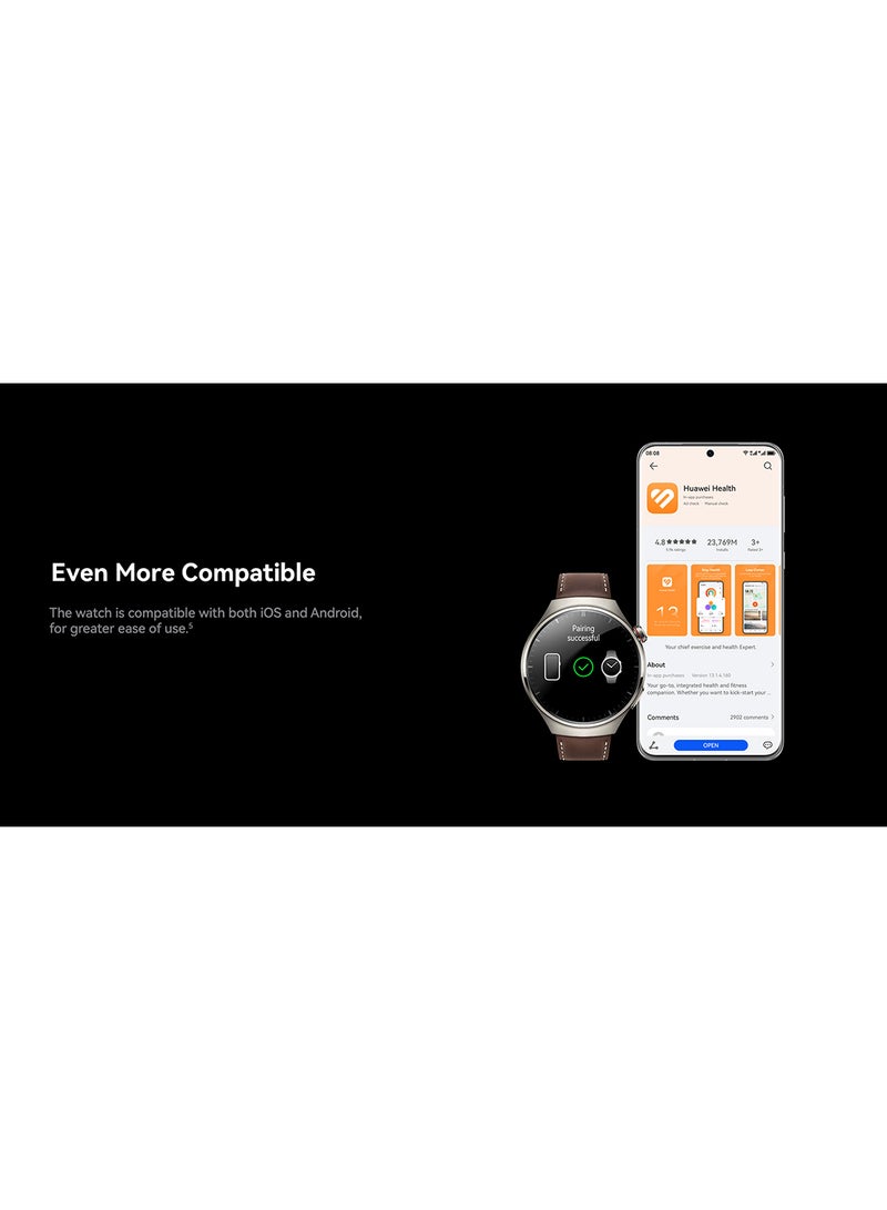 HUAWEI Renewed - WATCH 4 Smartwatch 3D Curved Glass Health At A Glance, eSIM Cellular Calling Fresh-New Activity Rings 14 Day Battery Life ECG Analysis Compatible With Andriod And IOS black - Image 3