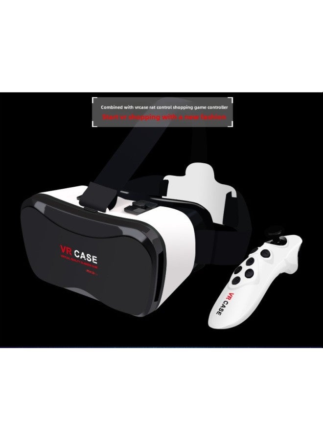 Smart VR Glasses Head-mounted Movie Game Virtual Reality 3D Digital Glasses Mobile Phone Special Wholesale-Color:Suit Glasses + Handle