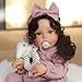 SCOM Lifelike Reborn Baby Dolls 18 Inch Realistic Newborn Baby Girl Doll Cute Real Life Silicone Baby Doll with Soft Weighted Cloth Body Gift Accessories for 3 Year Old Girls Boys Toddlers Kids - Image 4