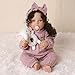 SCOM Lifelike Reborn Baby Dolls 18 Inch Realistic Newborn Baby Girl Doll Cute Real Life Silicone Baby Doll with Soft Weighted Cloth Body Gift Accessories for 3 Year Old Girls Boys Toddlers Kids - Image 3
