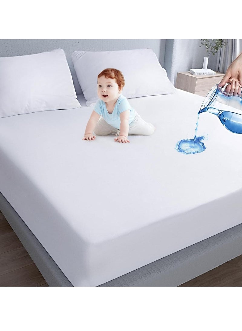 Zaprus Waterproof Mattress Protector 190 x 90 cm – Coral Fleece, 35 cm Deep Pocket, 250 GSM, Hypoallergenic Vinyl Free, Soft & Breathable Pad Cover, Noiseless Cotton Comfort & Protection, Super King Size.  - Image 2