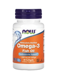 Omega-3 Fish Oil, 1000 mg, 30 Softgels 1,000 mg per Softgel
