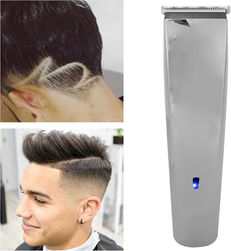 klarako Electric Hair Clipper, Professional Rechargeable Electric Hair Clipper Hair Trimmer Cutting Machine Styling Tool, USB Rechargeable Hair Clipper Men(silver) - Image 2