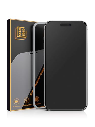 GIGIKISS 2 Pack Matte Screen Protector for iPhone 15 Pro Max -6.7 Inch, Anti Fingerprint Anti Glare Screen Protector Tempered Glass Easy Installation - Image 1