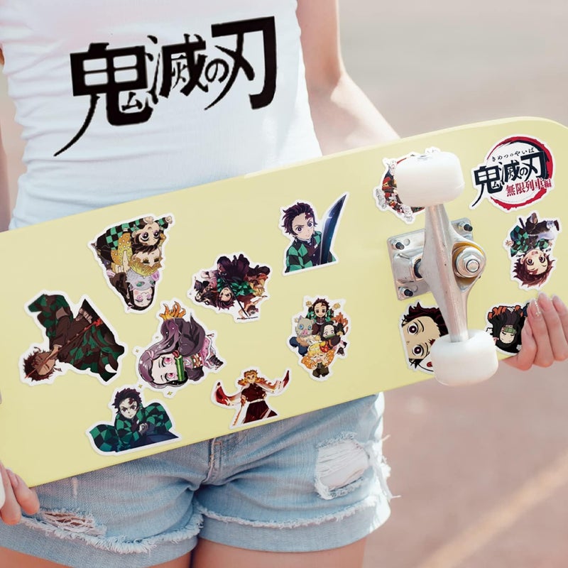 Nan 100 Pieces Cartoon Demon Slayer Anime Stickers - Vinyl Stickers for Car, Laptop, and Water Bottles - Image 5