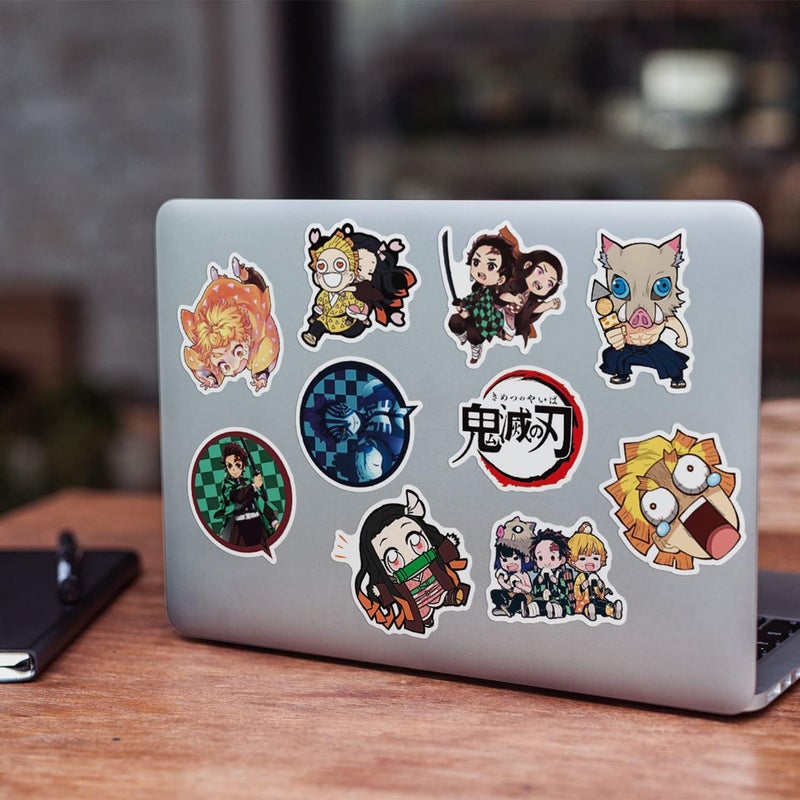 Nan 100 Pieces Cartoon Demon Slayer Anime Stickers - Vinyl Stickers for Car, Laptop, and Water Bottles - Image 3