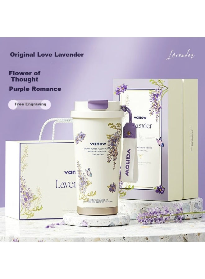 Vanow Pure Titanium Bellflower Coffee Cup New High-Value Insulated Cup Portable Straw Water Cup Graduation Season Gift For Teacher - Image 4