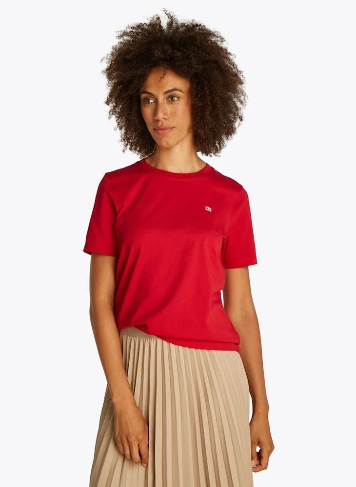 تومي هيلفيغر Logo Crew Neck T-Shirt