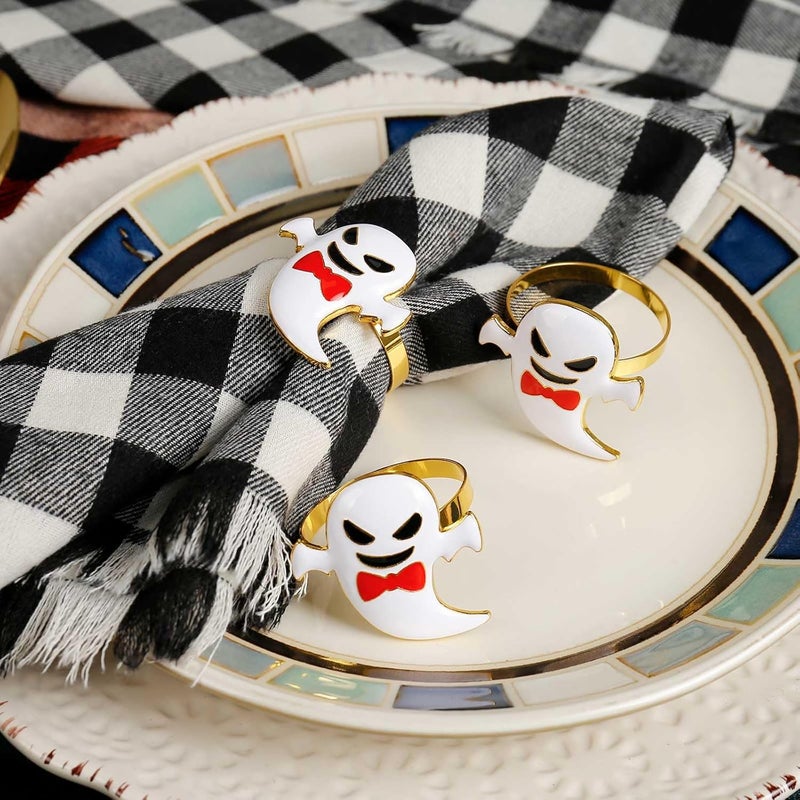 wonlex Buffalo Check Cloth Napkins Set of 6 18 x 18 Inches Plaid Dinner Napkins Reusable Washable Napkins for Halloween Wedding Parties Festival Cocktail BlackWhite - Image 4