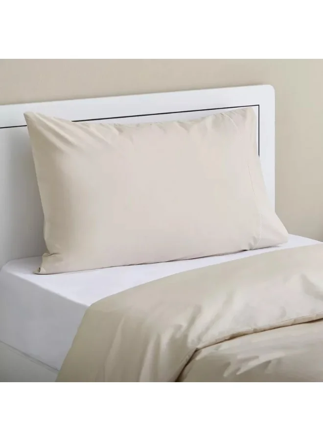 هوم بوكس Purely - Percale 2 - Pieces 300Tc Percale Single Duvet Quilt Cover Set - 135X200 Cm