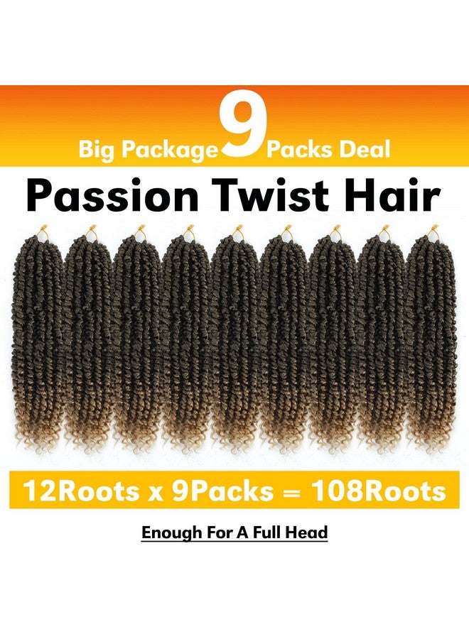 فوريفري شعر كروشيه باشون تويست 12 بوصة، 9 حزم شعر كروشيه للنساء السود، شعر كروشيه ملتوي مسبقًا 1B - Image 5