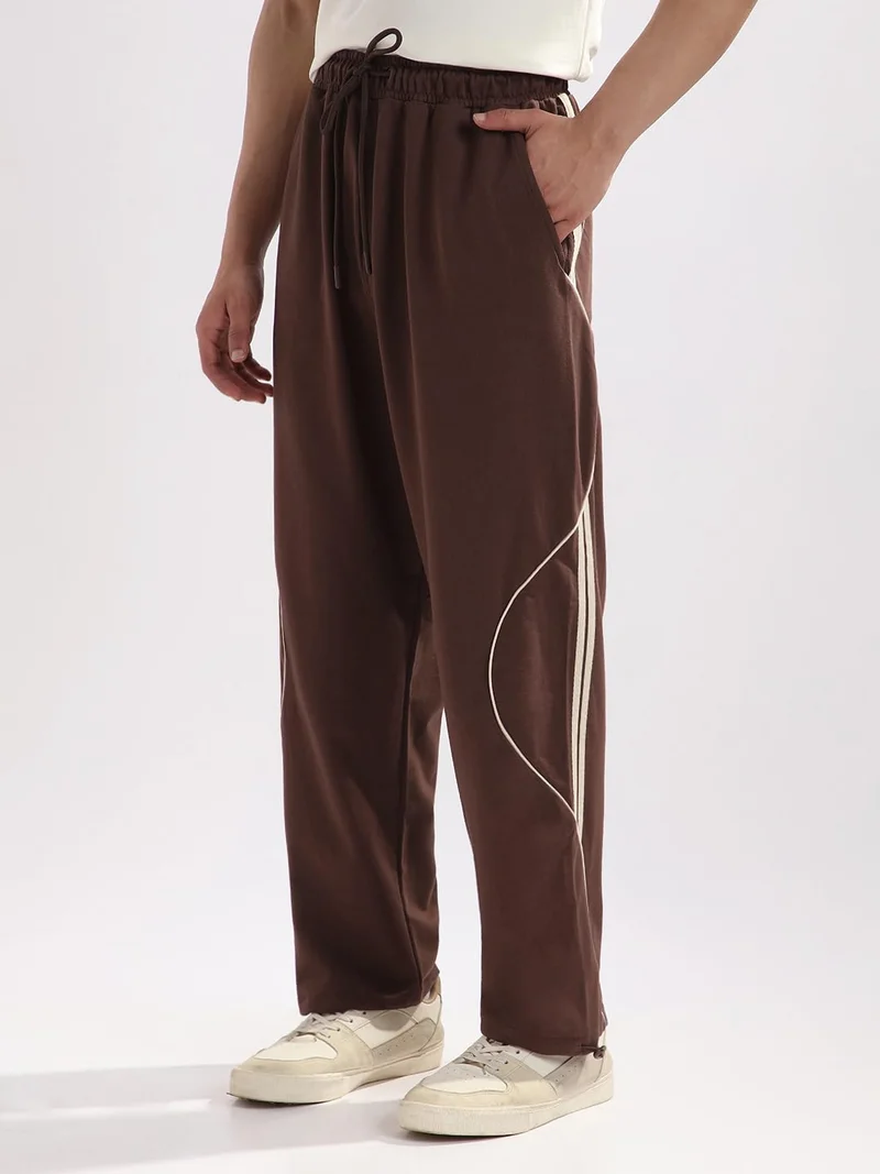 NOBERO  Men's Loose Brown Sweatpants for Men | Best Price UAE