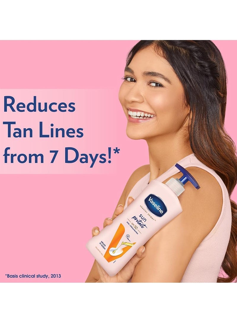 Vaseline Sun Protect SPF 30 Body Lotion, Reduces Tan Lines in 7 Days, UVA + UVB PA+++ Sun Protection, 600ml - Image 2
