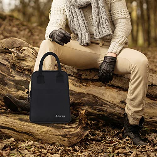 ADIRSA LB4001 Men's, Women's, Kid's Polyester Insulated Lunch / Tiffin Bag for School, Picnic, Work (Black) - Image 5