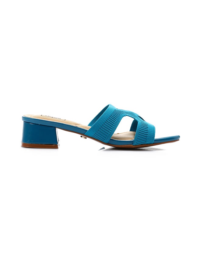 DejaVu Ribbed Textile Slip On Slippers - Image 1
