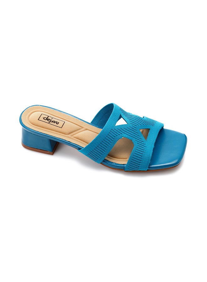 DejaVu Ribbed Textile Slip On Slippers - Image 5