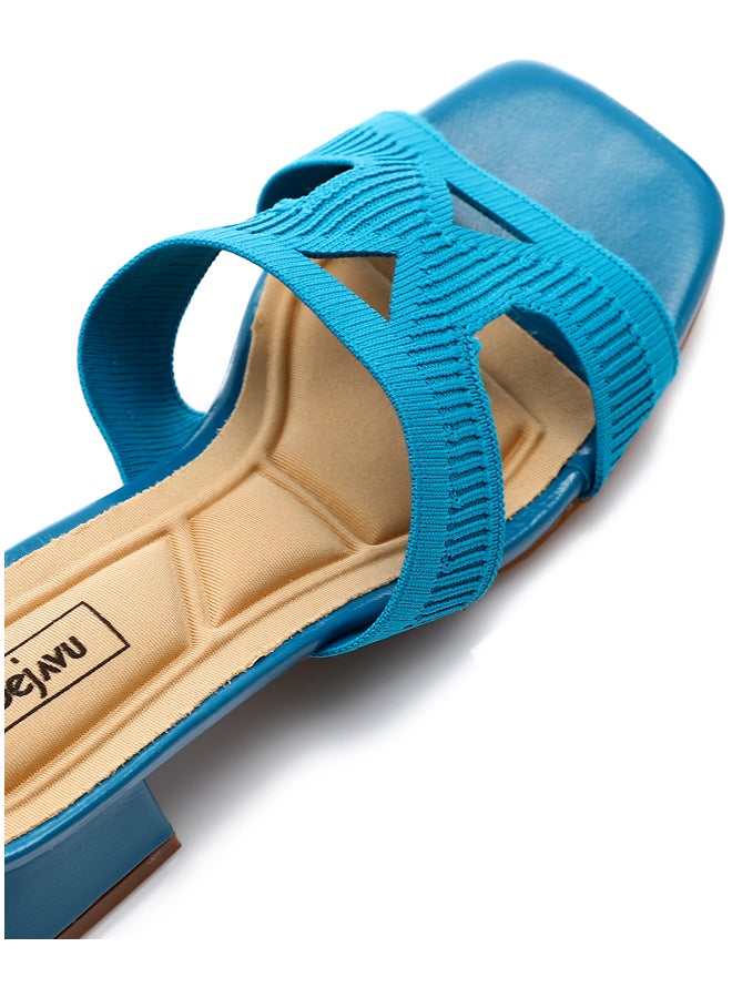 DejaVu Ribbed Textile Slip On Slippers - Image 4