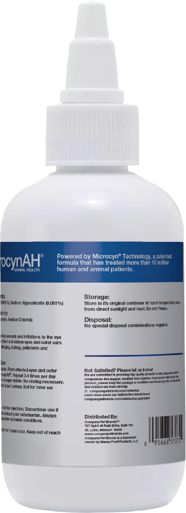 Manna Pro MicrocynAH Ear & Eye Wash, 3 oz - Image 2