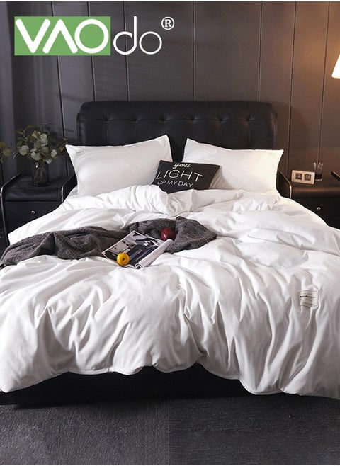 6PCS King Size Sheet Set  Brushed Material Luxury Bed Sheets  Breathable and Skin-friendly Fitted Sheet Set Sheets White